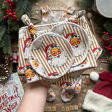 Gold Santa Stripe New Baby Bundle