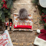Gold Santa Stripe Bobble Hat