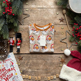 Gold Santa Stripe Short BeeJamas