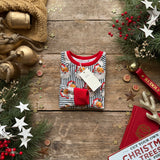 Green Santa Stripe Long BeeJamas