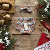 Green Santa Stripe Bloomers