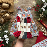 Green Santa Stripe Dress