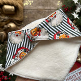 Green Santa Stripe Dribble Bib