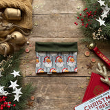 Green Santa Stripe Printed Snood