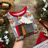 Green Santa Stripe T-shirts