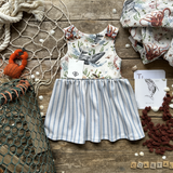 Coastal Stripe + Sea Creatures Hybrid Dress