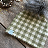 Moss Check Bobble Hat | Ready To Post