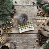 Moss Check Bobble Hat | Ready To Post