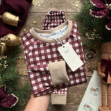 Mulberry Check Long BeeJamas