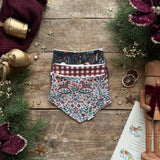 Mulberry Check Dribble Bib