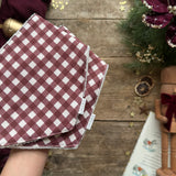 Mulberry Check Dribble Bib