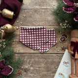 Mulberry Check Dribble Bib