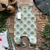 Palm Trees Footed Romper | Ready To Post