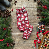 Red Check Slim Fit Leggings | Stock