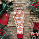 Red Santa Stripe Long BeeJamas