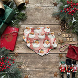 Red Santa Stripe Dribble Bib