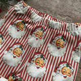 Red Santa Stripe Slim Leggings | Stock