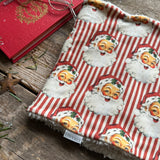 Red Santa Stripe Printed Snood