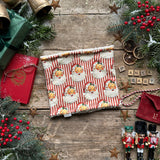 Red Santa Stripe Printed Snood