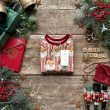 Red Santa Stripe Long BeeJamas