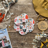 Seaview Sketches Breast Pads