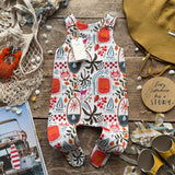 Seaview Sketches Footed Romper