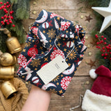 Starry Night Noel Footed Romper