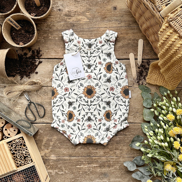 PERFECTLY IMPERFECT Bloomer Romper | Sunflower Bee