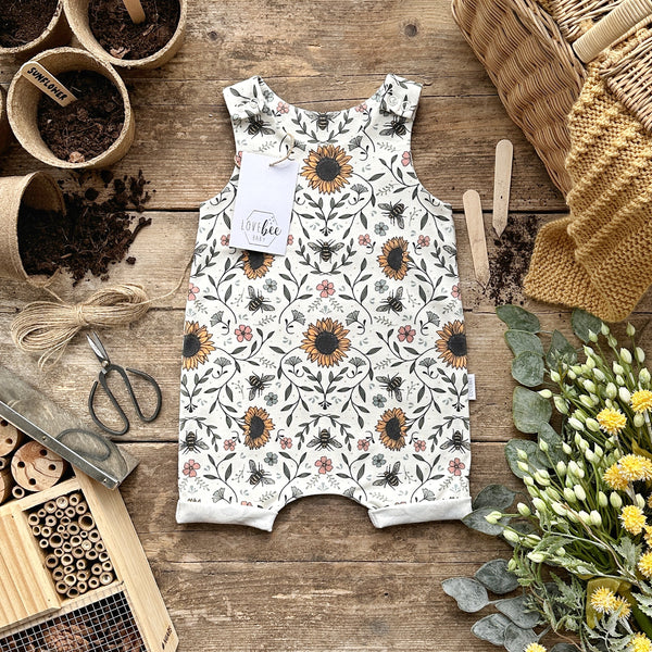 PERFECTLY IMPERFECT Short Romper | Sunflower Bee