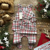 Tinsel Check Footed Romper