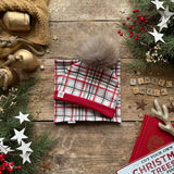 Tinsel Check Printed Snood