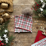 Tinsel Check Printed Snood