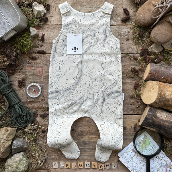 Topography Footed Romper | Ready To Post