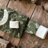 Tractor Blueprint Long BeeJamas