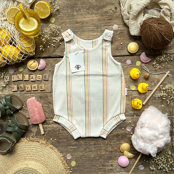 Village Fayre Stripe Bloomer Rompers | Ready To Post