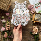 Wild Strawberry Footed Romper