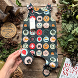 Wilderness Badges (Night) Footed Romper