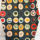 Wilderness Badges (Night) | imperfect print | Harem Leggings | Stock