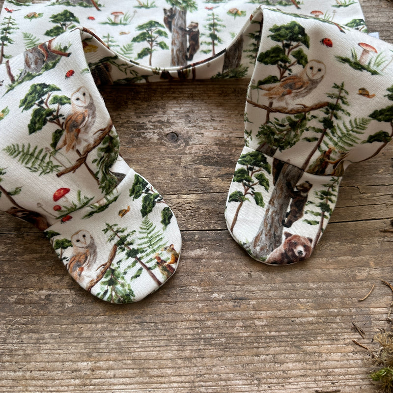 Woodland Bear Footed Romper