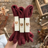 Cotton Rib Tights | Marsala | LAST SIZES