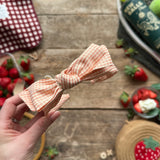 Peach Gingham Edie Bow Alice