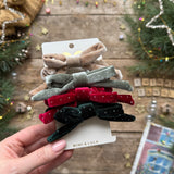 Christmas Velvet Bow Scrunchies