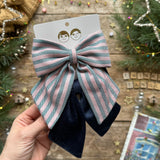 Agnes Striped Bow Pack | Blue