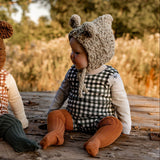 Evergreen Check Bloomer Romper