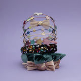 Velvet Starry Edie Bow Headband | Pink