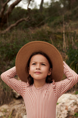 Elle Capri Boater Hat | Brown-Black