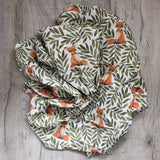 LoveBee Club Fox & Leaves Muslin Swaddle Blanket Children Clothing Organic