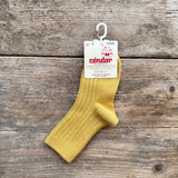 Cotton Rib Ankle Socks | Mustard
