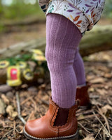 Cotton Rib Tights | Amethyst - Last Sizes