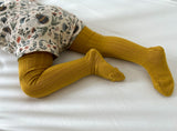 Cotton Rib Tights | Mustard | LAST SIZES